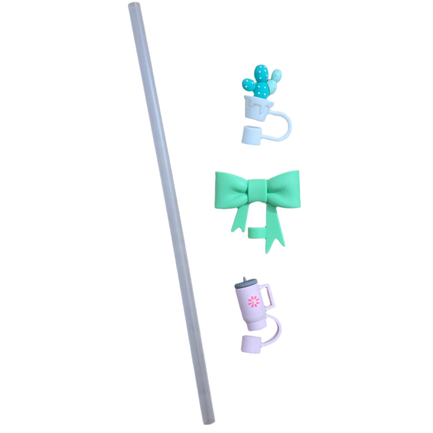 Cute Straw Cover + Straw (Pack of 2)