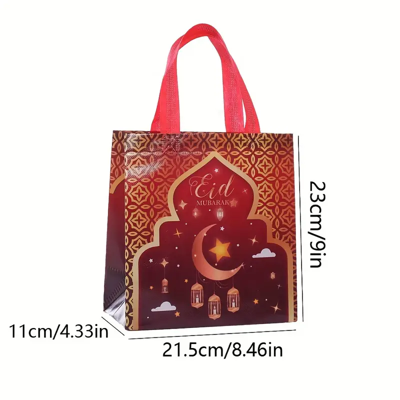 Eid Mubarak Non-Woven Tote Bags – Festive & Reusable! (1 pc in a Pack)