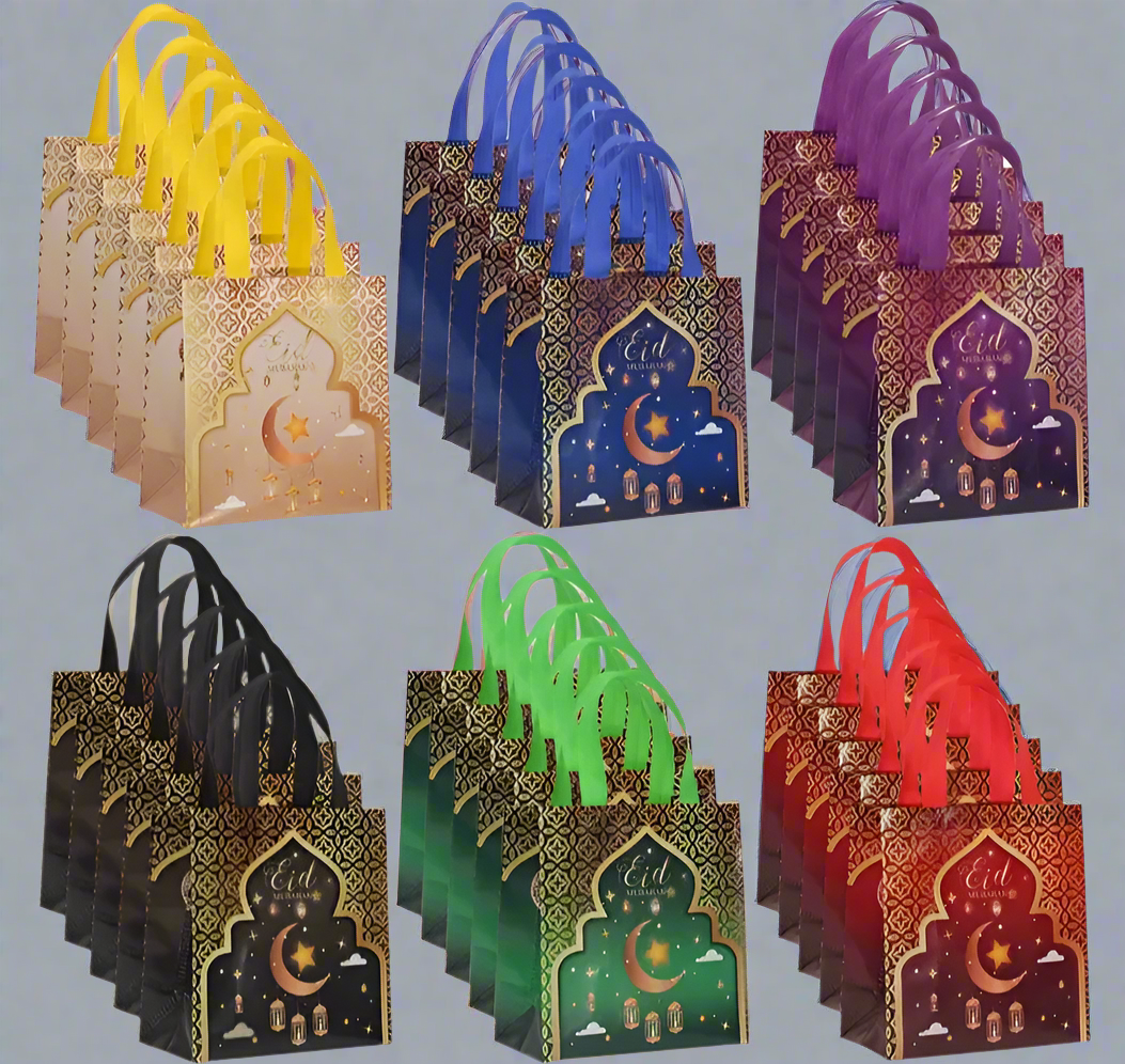 Eid Mubarak Non-Woven Tote Bags – Festive & Reusable! (1 pc in a Pack)