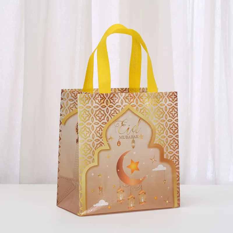 Eid Mubarak Non-Woven Tote Bags – Festive & Reusable! (1 pc in a Pack)
