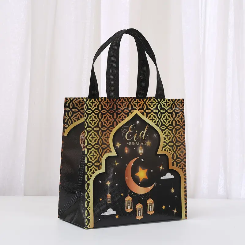 Eid Mubarak Non-Woven Tote Bags – Festive & Reusable! (1 pc in a Pack)