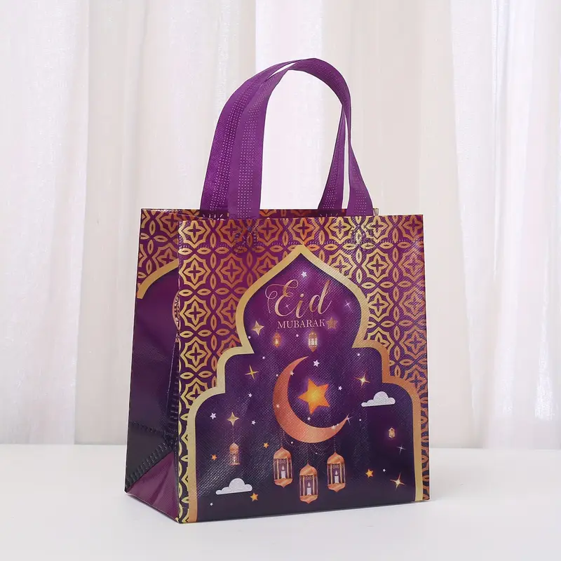 Eid Mubarak Non-Woven Tote Bags – Festive & Reusable! (1 pc in a Pack)