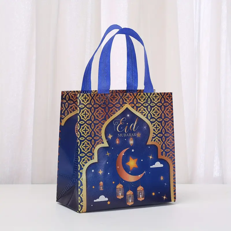 Eid Mubarak Non-Woven Tote Bags – Festive & Reusable! (1 pc in a Pack)