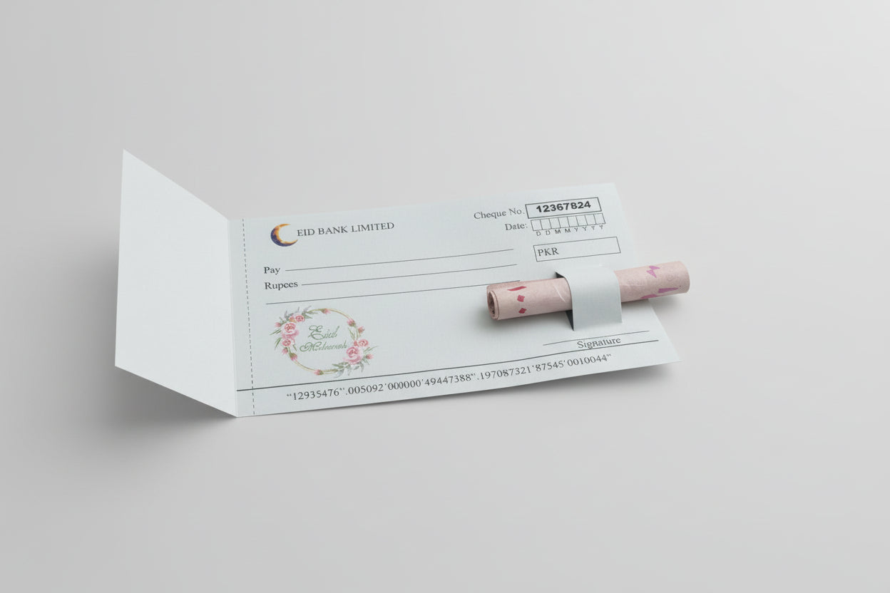 Eid Mubarak Cheque Book (10 Cheques)