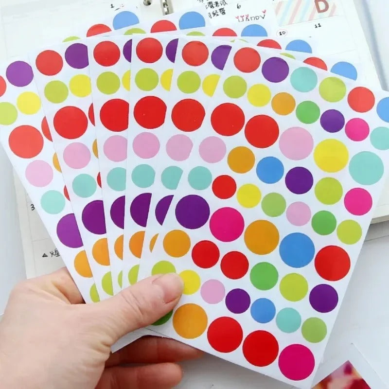 Star & Round Stickers - Pack of 6 - Goody Bag Fillers