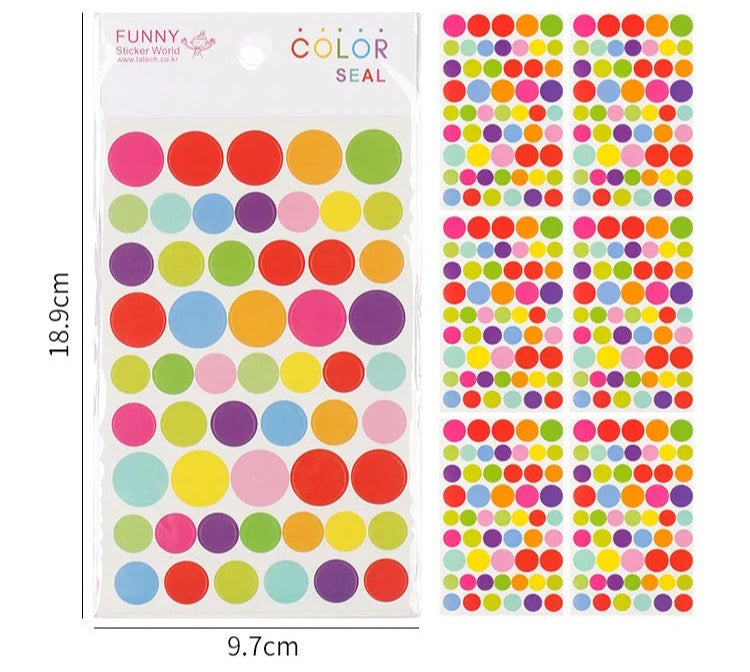 Star & Round Stickers - Pack of 6 - Goody Bag Fillers