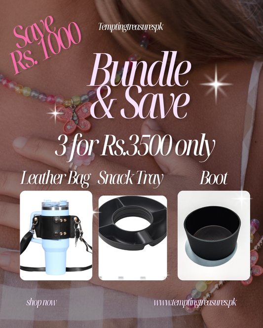 Bundle Deal - Leather Bag + Snack Tray + Boot