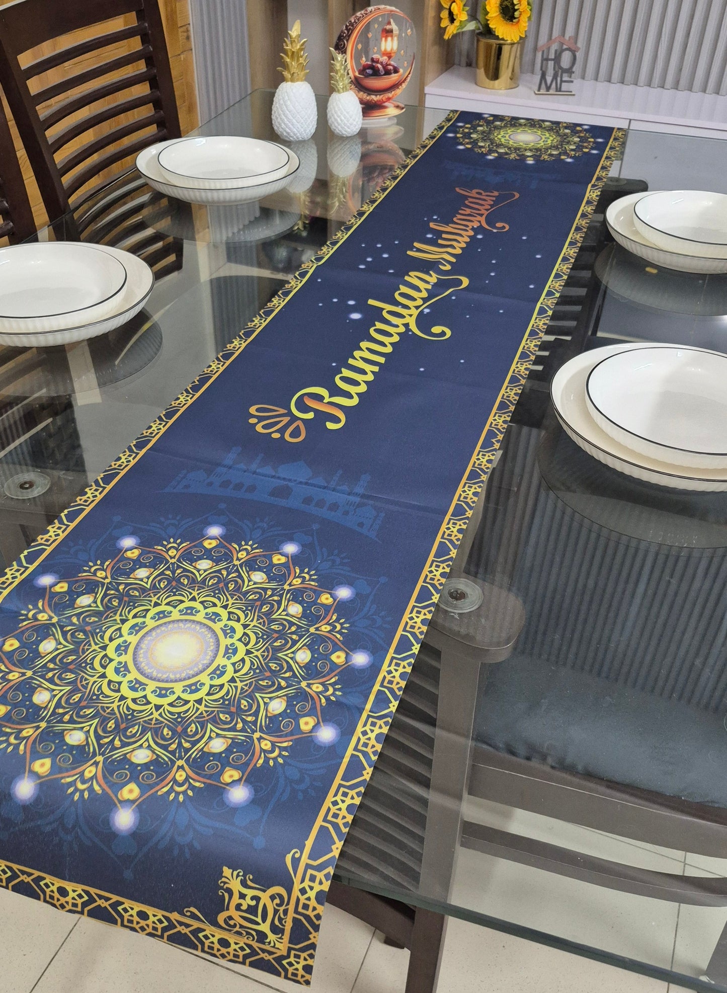 Ramadan Mubarak Table Runner