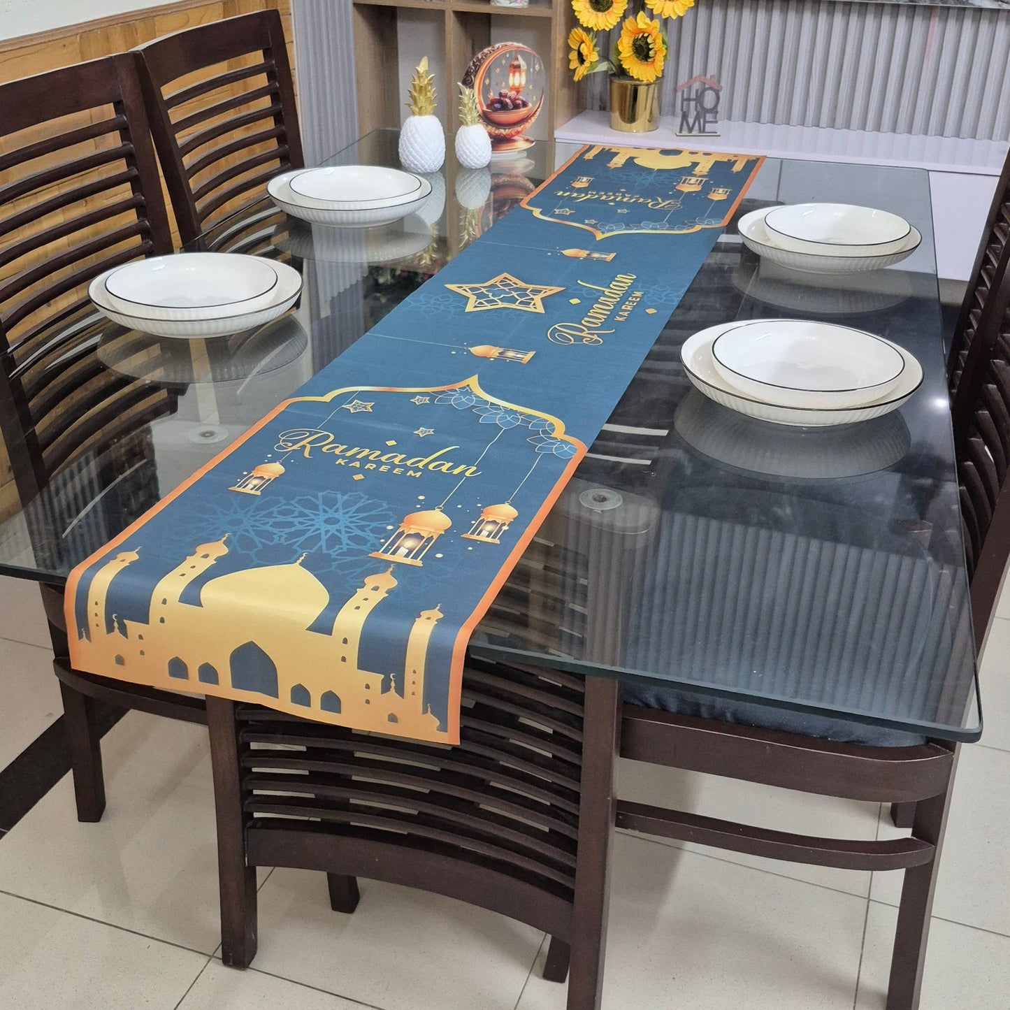 Ramadan Mubarak Table Runner