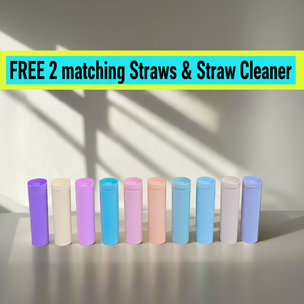 Acrylic Sipper - Double Wall BPA FREE (2 FREE Matching Straws)