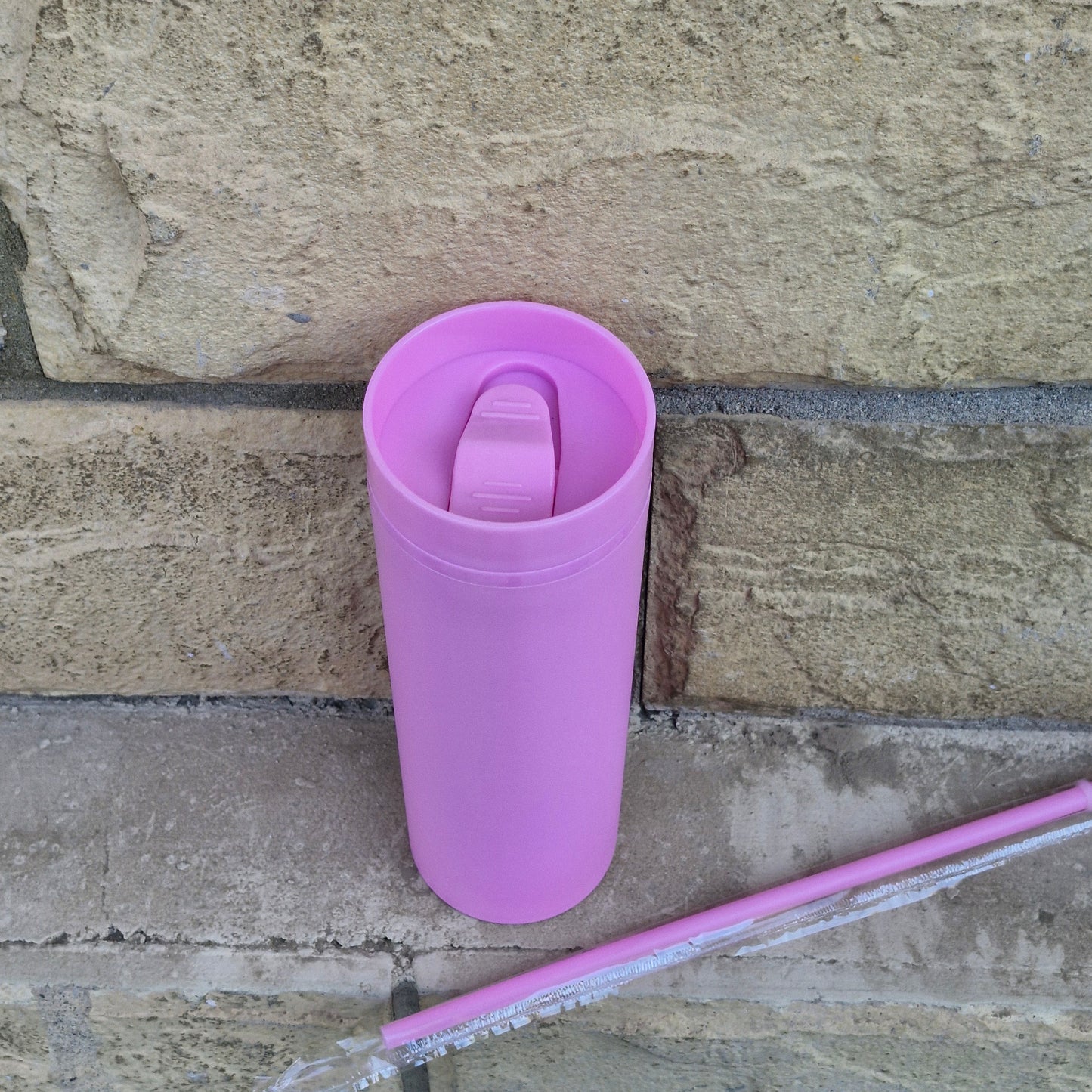 Acrylic Sipper - Double Wall BPA FREE (2 FREE Matching Straws)