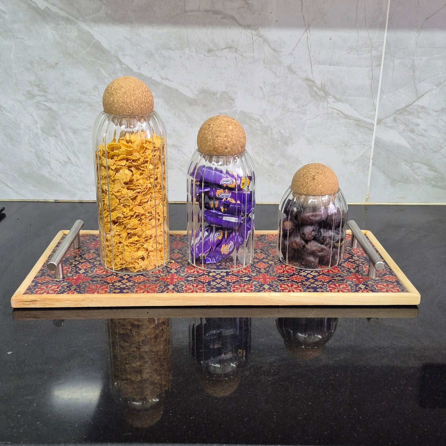 Glass Storage Jars (Set of 3)