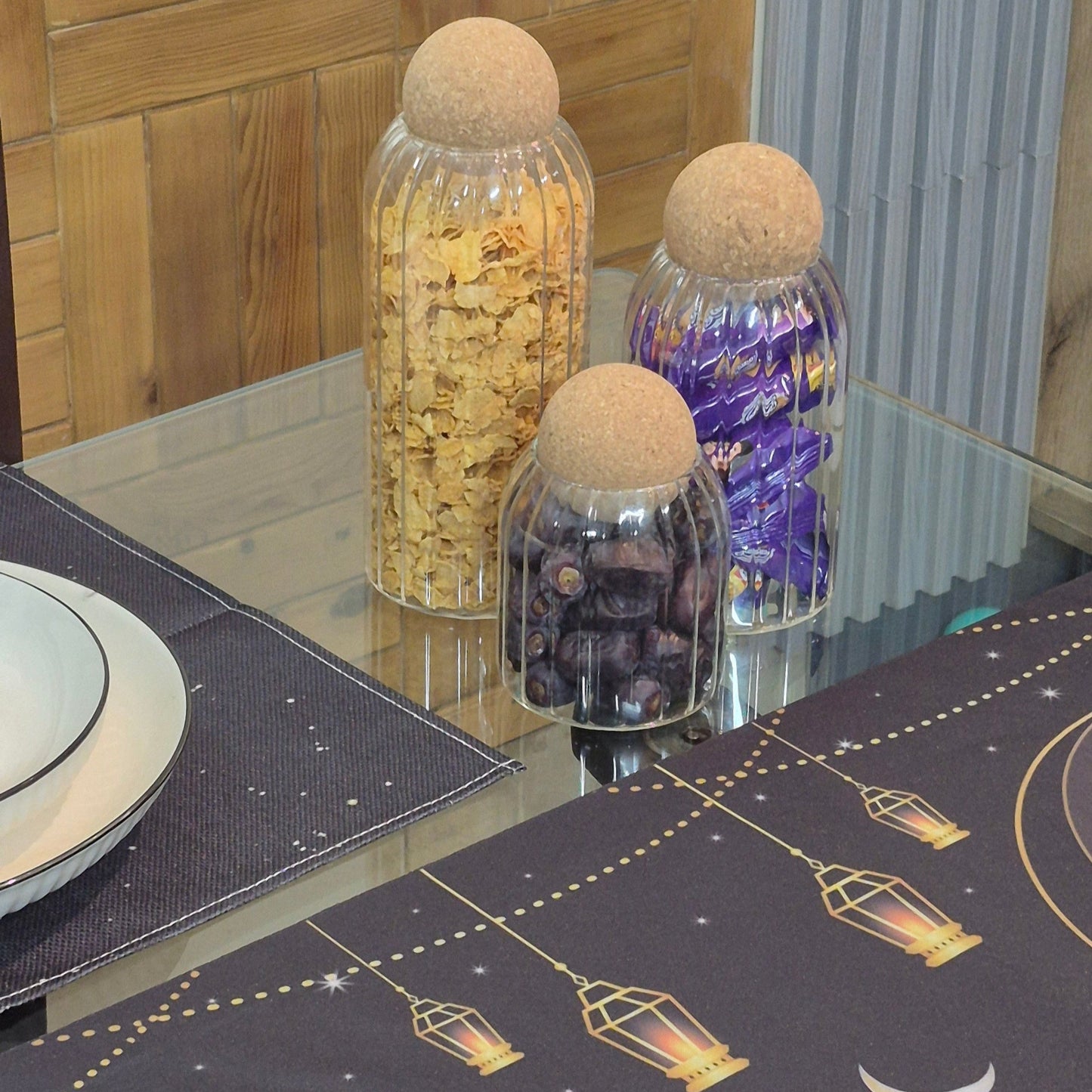 Glass Storage Jars (Set of 3)