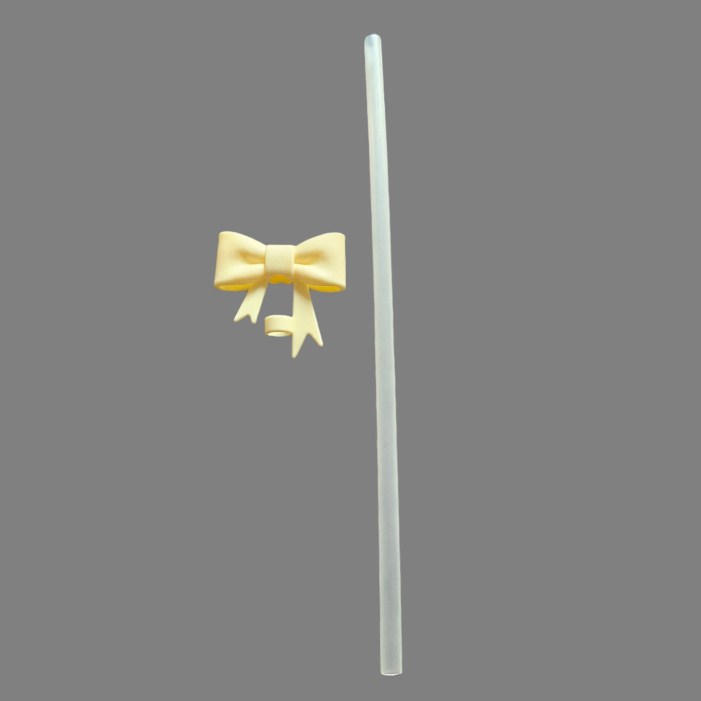 Classic Bow Shaped Straw Cover with Straw (Pack of 2 pieces)