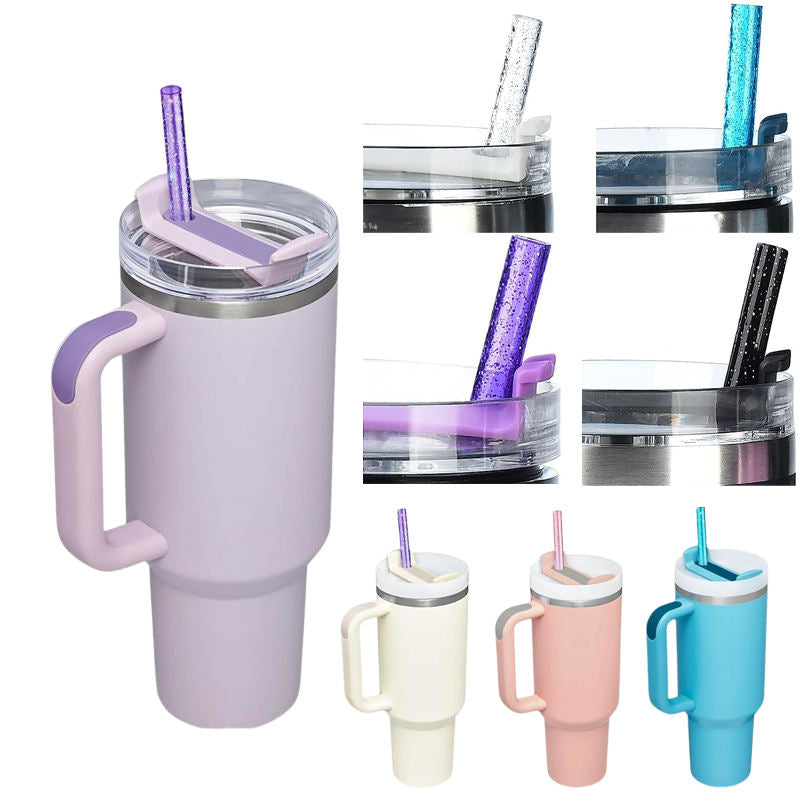 Glitter Straw for 40oz Tumbler with Straw Cleaner
