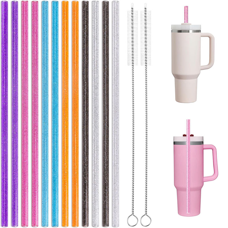 Glitter Straw for 40oz Tumbler with Straw Cleaner