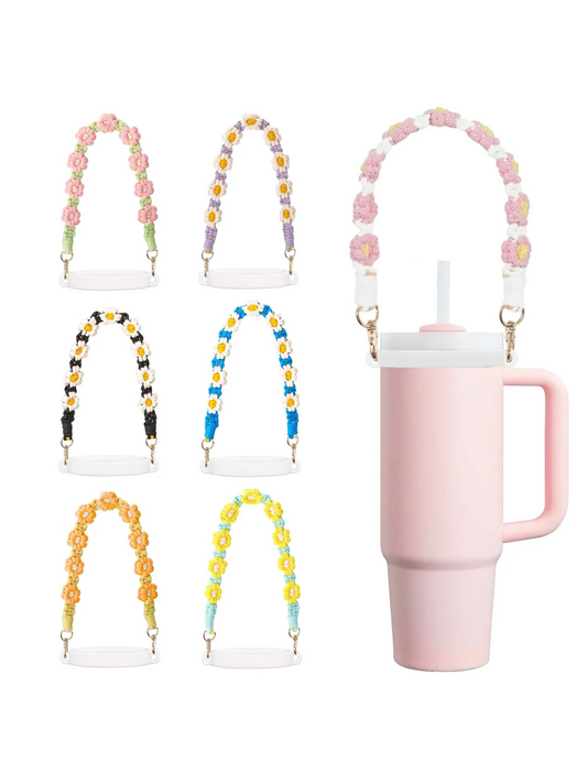 Tumbler Hanging Hand Made Daisy Flower (fits all size tumbler)