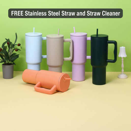 Sip Lust Stainless Steel Tumblers - 40oz (Free Stainless Steel Straw & Straw Cleaner)
