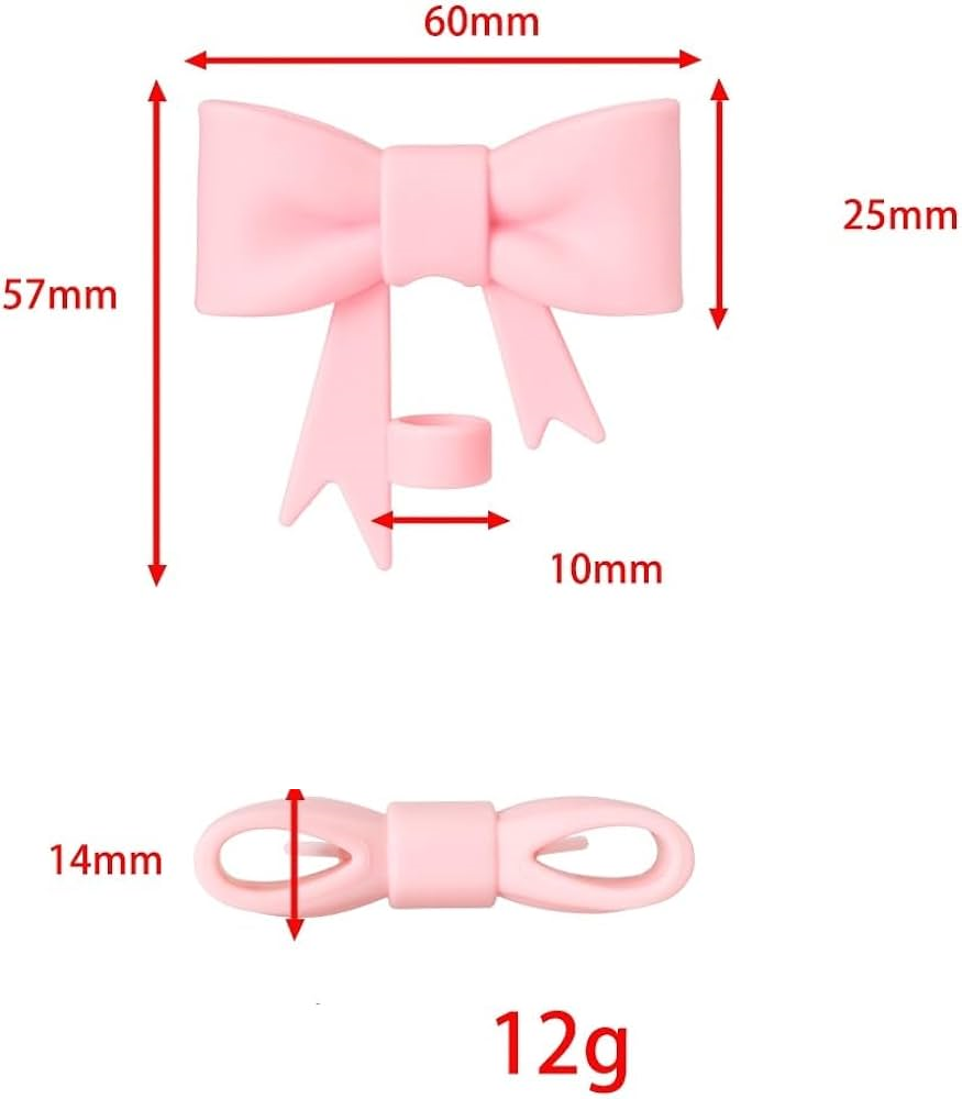 Classic Bow Shaped Straw Cover with Straw (Pack of 2 pieces)
