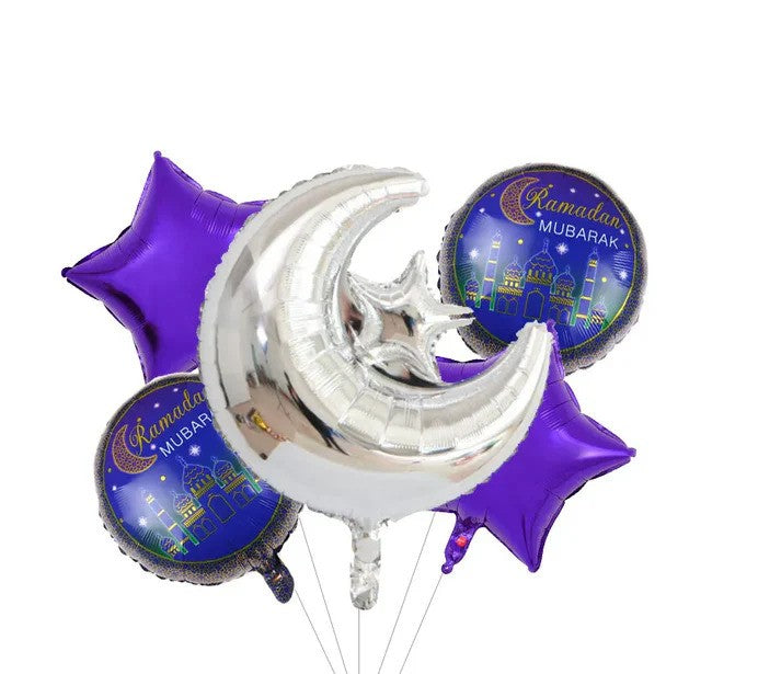 Ramadan Kareem Foil Balloon Set - Pack of 5
