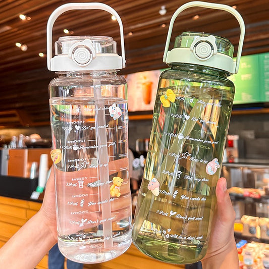 HydraGlow 2L Motivational Water Bottles