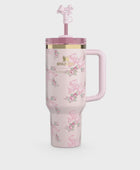 The Stanley X LoveShackFancy Holiday Quencher Pink (WITH FREE INSULATED COFEE MUG)